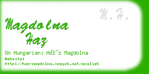magdolna haz business card